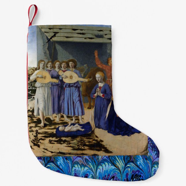 NATIVITY OF JESUS, ANGELS by PIERO DELLA FRANCESCA Kleiner Weihnachtsstrumpf (Vorderseite)