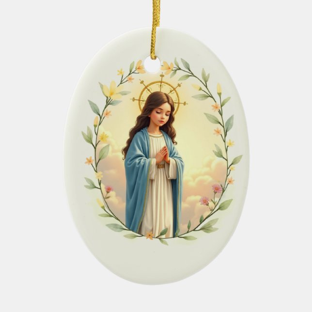 Nativity of the Blessed Virgin Mary God's Peace Keramik Ornament (Vorne)