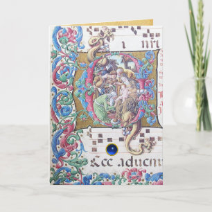 NATIVITY Old Irish Christmas Segen Parchment Feiertagskarte