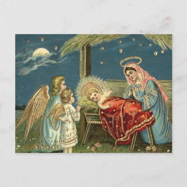 Nativity Scene Bethlehem Postkarte (Vorderseite)