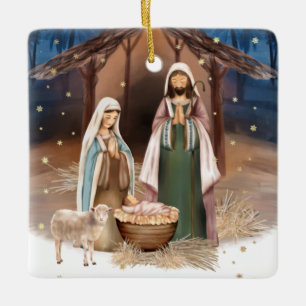 Nativity Scene Custom Christmas Keramikornament