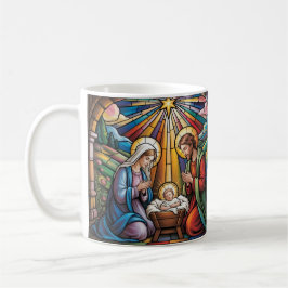 Nativity Stained Glass Art – Holy Family Christmas Kaffeetasse
