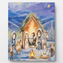 Nativity Tabletop Easel Fotoplatte