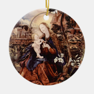 NATIVITY WITH WHITE LILLES - MAGIC OF CHRISTMAS KERAMIKORNAMENT