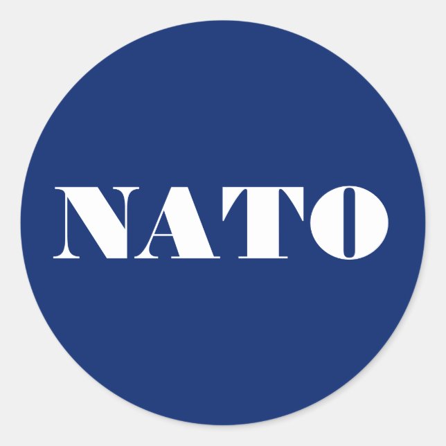 NATO-Aufkleber Runder Aufkleber (Vorderseite)