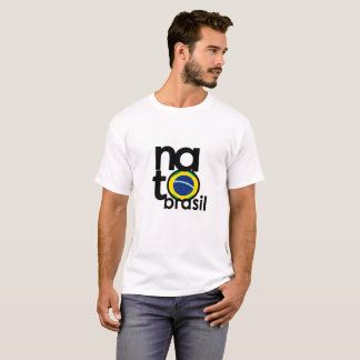 NATO Brasil (GEBORENES Brasilien) Mens Weißes T-Sh T-Shirt