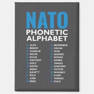 NATO-Buchstabiertafel Alfa Bravo Charlie Magnet