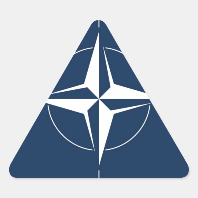 NATO Flag Dreieckiger Aufkleber (Vorderseite)
