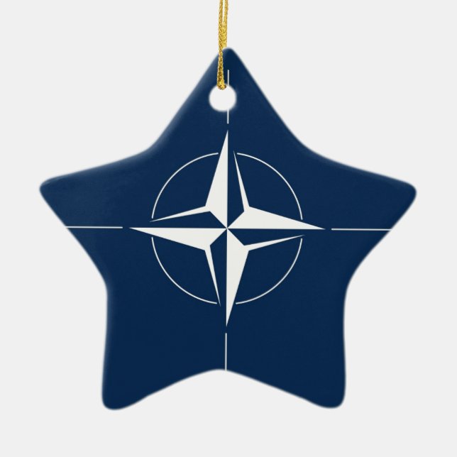 NATO Flag Keramik Ornament (Vorne)