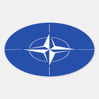 NATO Flag Ovaler Aufkleber