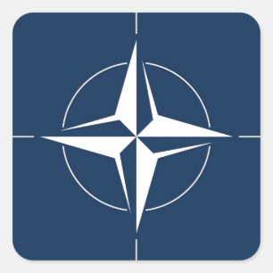 NATO Flag Quadratischer Aufkleber