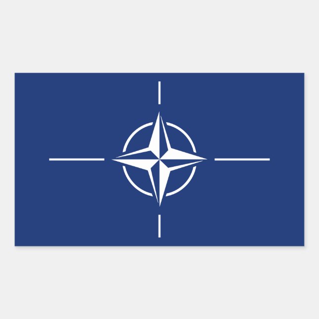 NATO Flag Rechteckiger Aufkleber (Vorderseite)