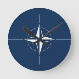 NATO Flag Runde Wanduhr