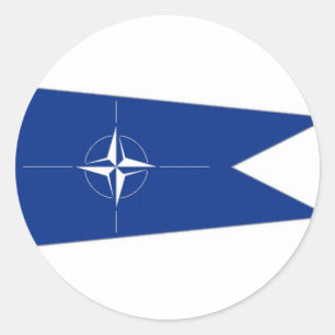 NATO Flag Runder Aufkleber