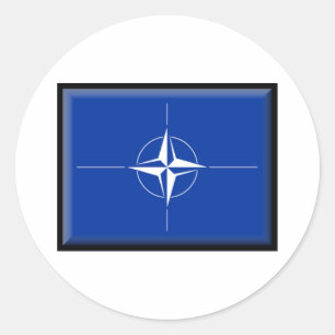 NATO Flag Runder Aufkleber