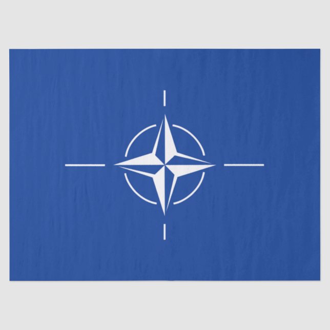 NATO-Flagge Nordatlantikvertragsorganisation Allia Seidenpapier (Vorderseite)