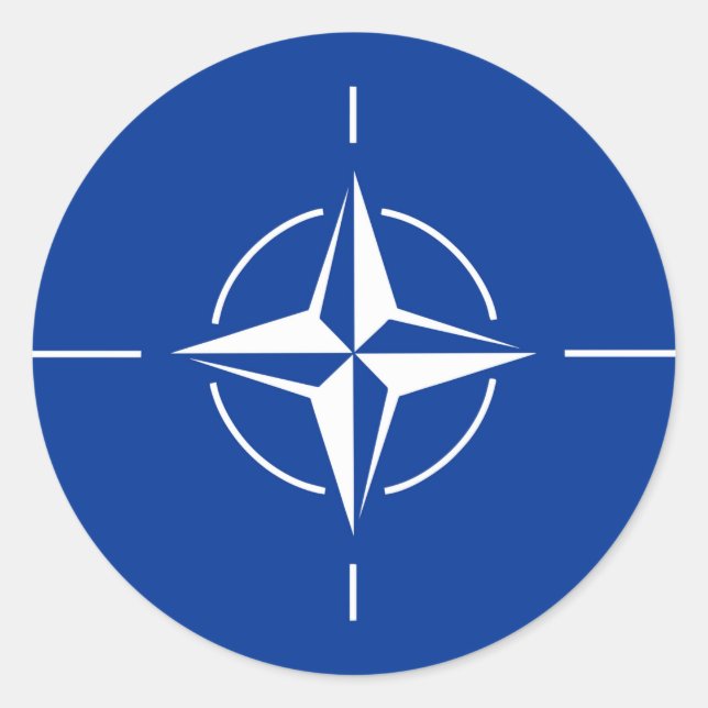 Nato-Flagge Runder Aufkleber (Vorderseite)