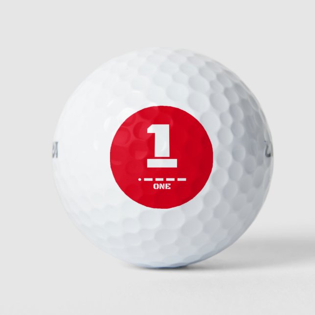NATO-Numerisches 1-Eins-Morse-Code Golfball (Vorderseite)