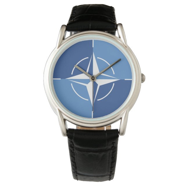 NATO-ONAT-Flaggensymbol des Nordatlantikvertragsor Armbanduhr (Vorderseite)