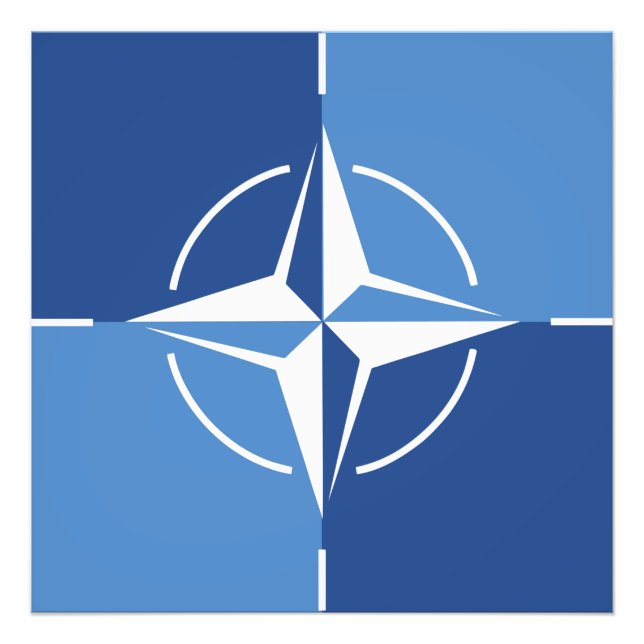 NATO-ONAT-Flaggensymbol des Nordatlantikvertragsor Fotodruck (Vorne)