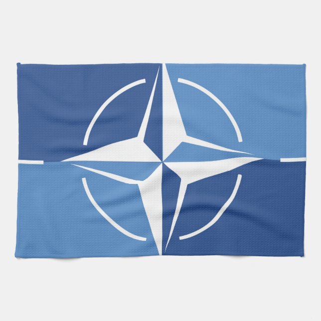 NATO-ONAT-Flaggensymbol des Nordatlantikvertragsor Geschirrtuch (Horizontal)