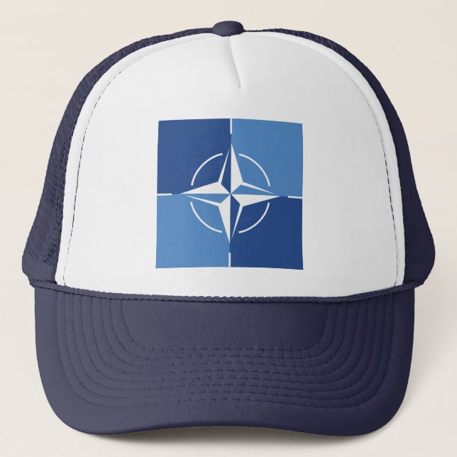 NATO-ONAT-Flaggensymbol des Nordatlantikvertragsor Truckerkappe (Vorderseite)