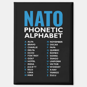 NATO Phonetic Alphabet Alpha Zulu Taktische Karte Magnet