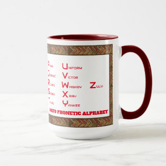 Nato Phonetic Alphabet Tasse