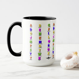 NATO Phonetisch Alphabet, farbenfroh Tasse