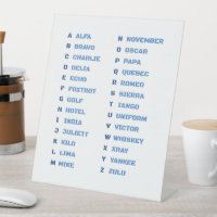 NATO Phonetische Alphabet Chart - Taktischer A-Z C