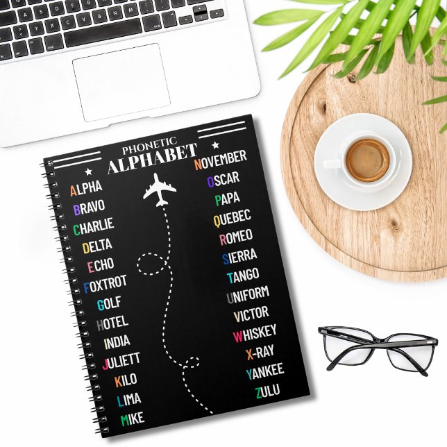 NATO Phonetische Alphabet & Flugzeug, Coole Luftfa Notizblock (Von Creator hochgeladen)