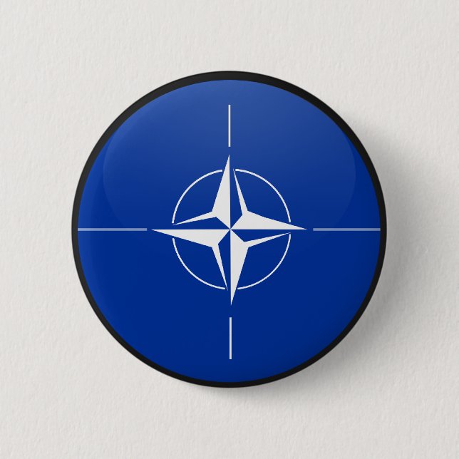 NATO-Qualität Flaggen-Kreis Button (Vorderseite)