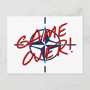 NATO-Spiel vorbei - Krieg ablehnen Postkarte