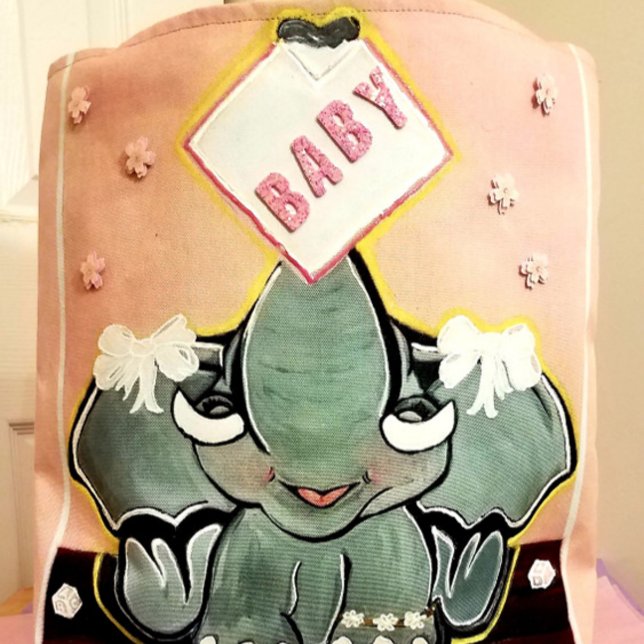 Natosha, die Baby Elephant Speller Pink Tote Tasch Tasche (Von Creator hochgeladen)