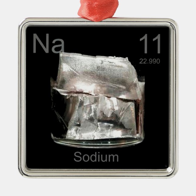 Natrium Silbernes Ornament (Vorne)