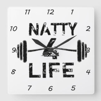Natty 4 quadratische wanduhr