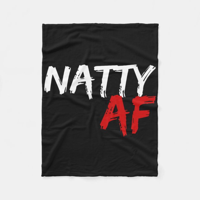 Natty Af Funny Bodybuilder Bodybuilding Workout Gy Fleecedecke (Vorderseite)