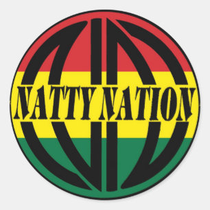 NATTY-Logo-Aufkleber Runder Aufkleber