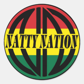 NATTY-Logo-Aufkleber Runder Aufkleber