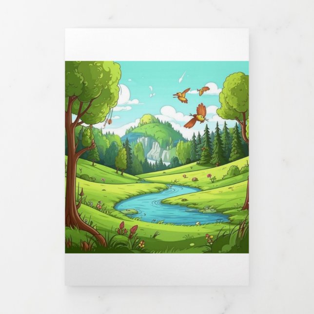 Natur 15. dreifach gefaltete karte (Cover)