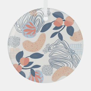 Natur Abstrakte Formen Nahtloses Muster Ornament Aus Glas
