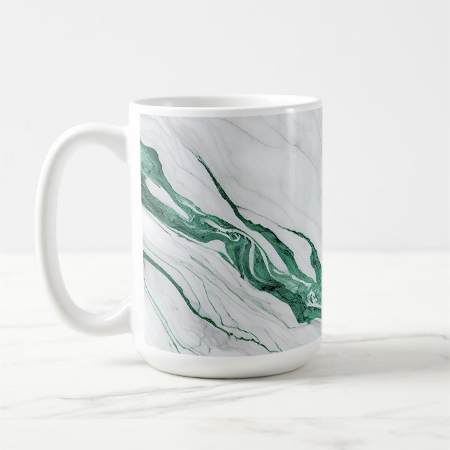 Natur abstraktes Marmormuster Hintergrund Kaffeetasse (Links)