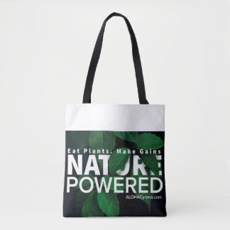 Natur angetrieben. Essen Sie Pflanzen. Machen Sie Tasche