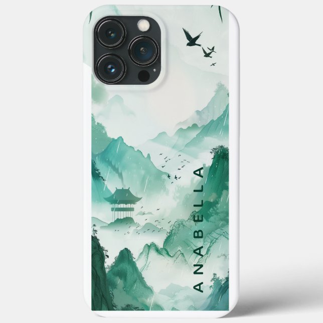 Natur Art I Individuelle Name Case-Mate iPhone Hülle (Rückseite)