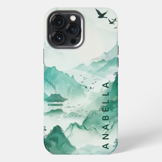 Natur Art I Individuelle Name iPhone 13 Pro Max Hülle (Rückseite)