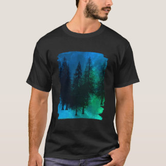 Natur Bäume Landschaft Wildtiere Outdoor Nacht Vor T-Shirt
