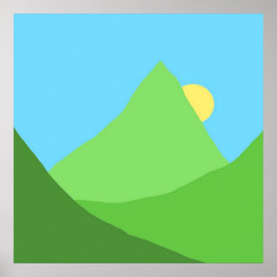 Natur Berglandschaft Poster