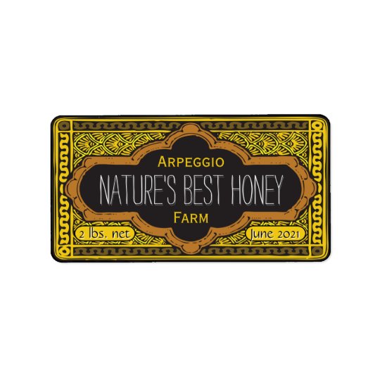 Natur-bestes Honig-Glas personalisiert Adressaufkleber