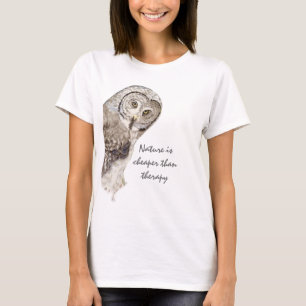 "Natur billiger als Therapie" Spaß Aquarelluppe T-Shirt