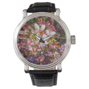 Natur blüht Herz in Blume sanfte Blüten Armbanduhr